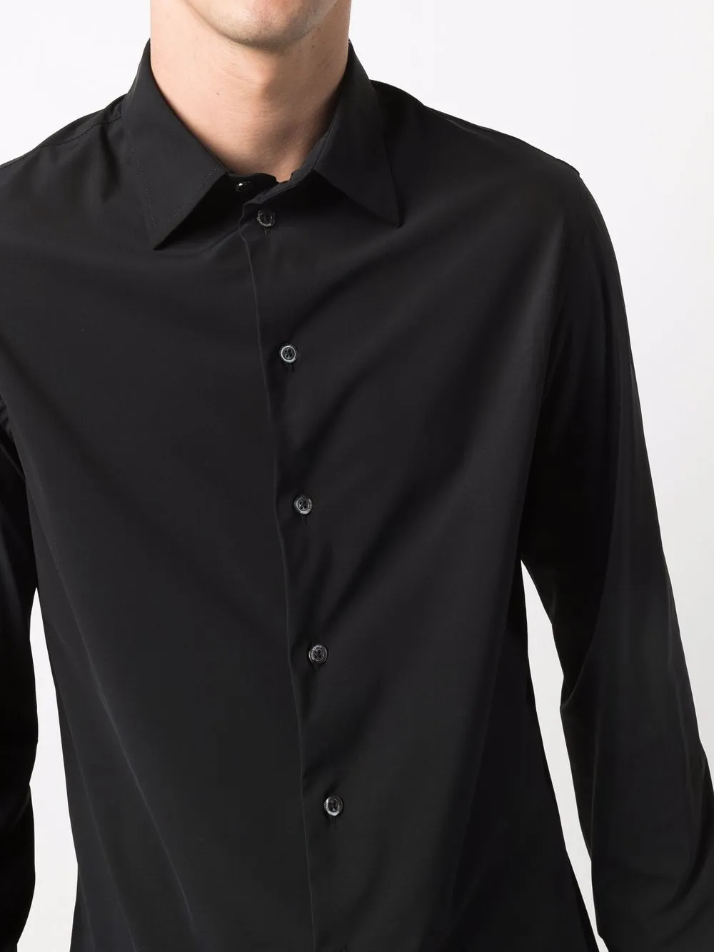 фото Emporio armani рубашка с длинными рукавами и заостренным воротником