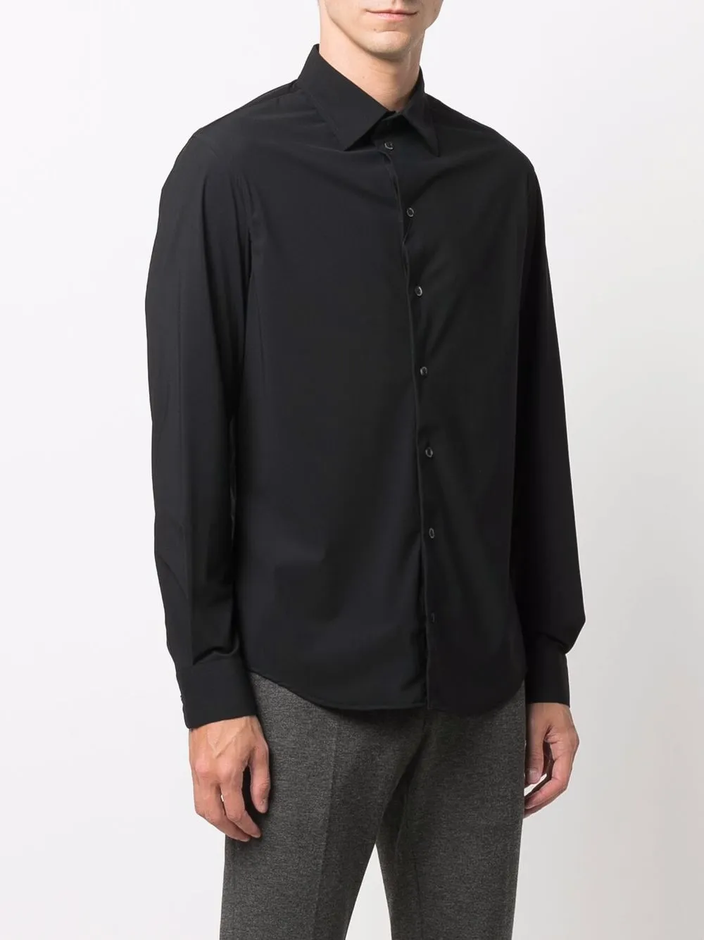 фото Emporio armani рубашка с длинными рукавами и заостренным воротником