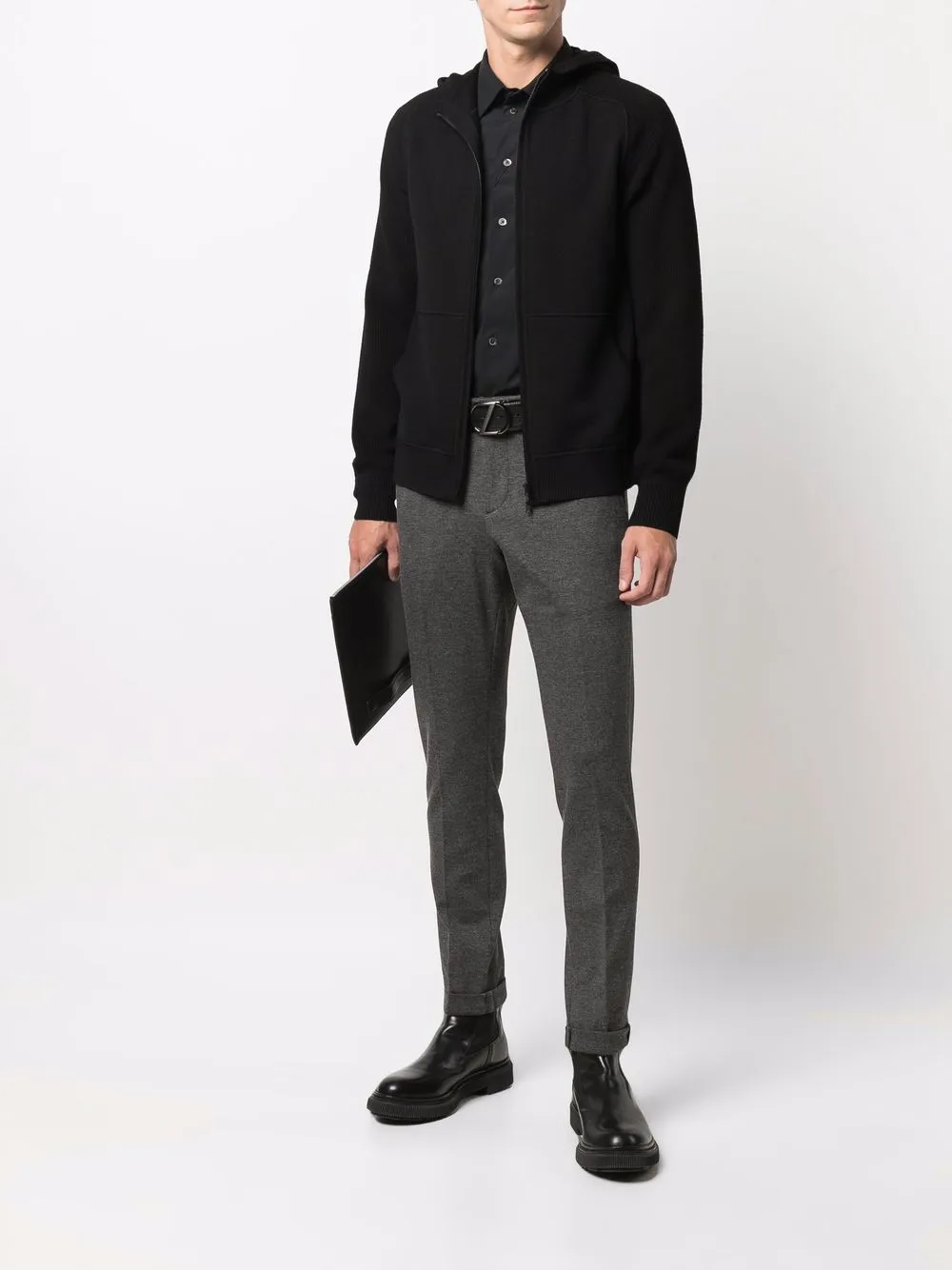 фото Emporio armani рубашка с длинными рукавами и заостренным воротником