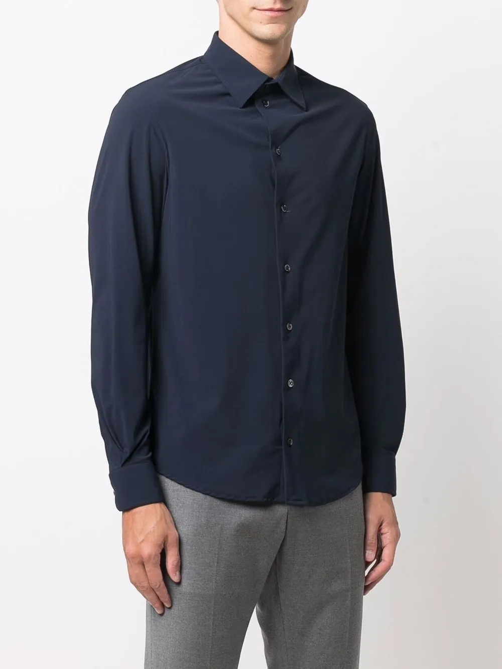 фото Emporio armani рубашка с длинными рукавами и заостренным воротником