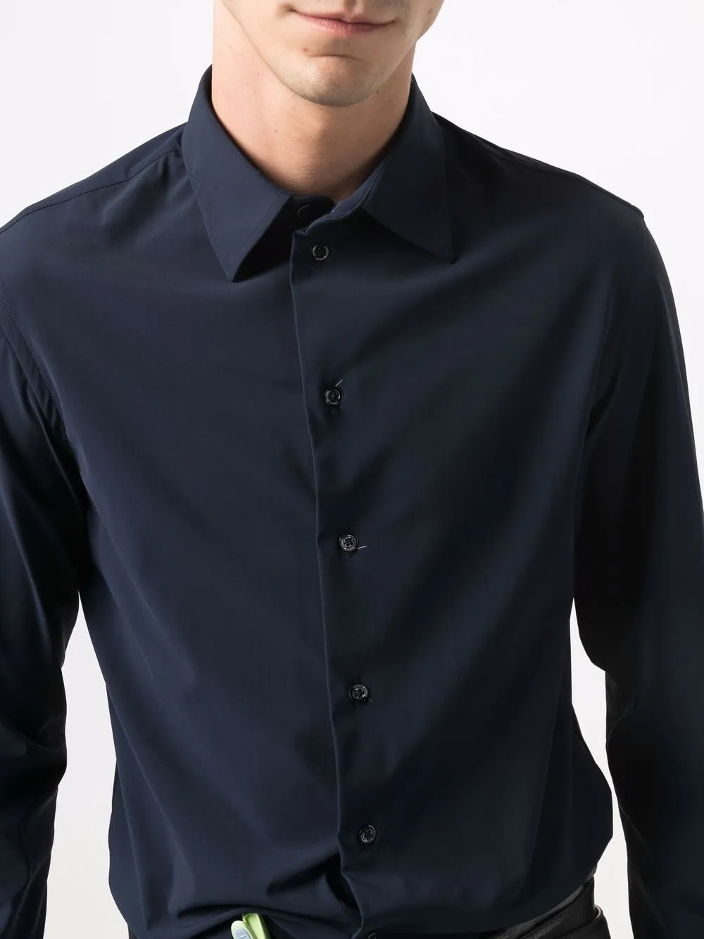 фото Emporio armani рубашка с длинными рукавами и заостренным воротником