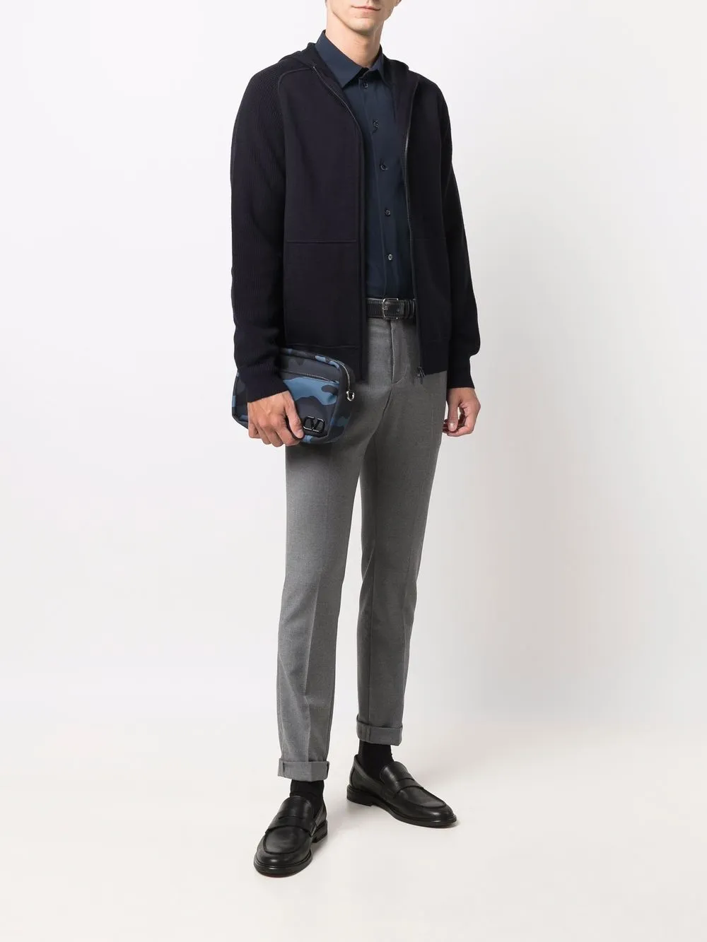 фото Emporio armani рубашка с длинными рукавами и заостренным воротником