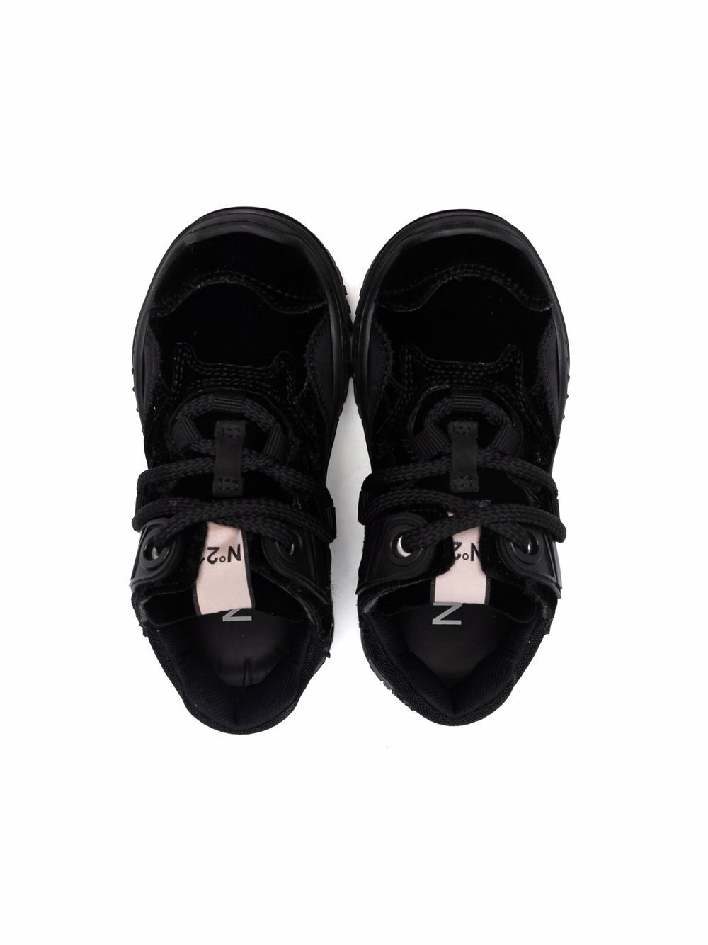 фото Nº21 kids panelled lace-up sneakers