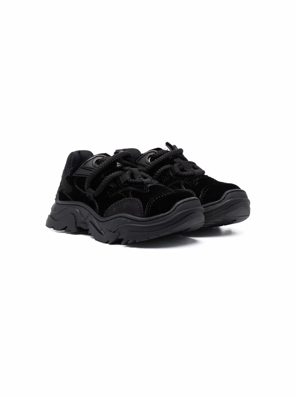 фото Nº21 kids panelled lace-up sneakers