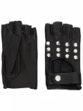 Manokhi silver-studded leather gloves - Black