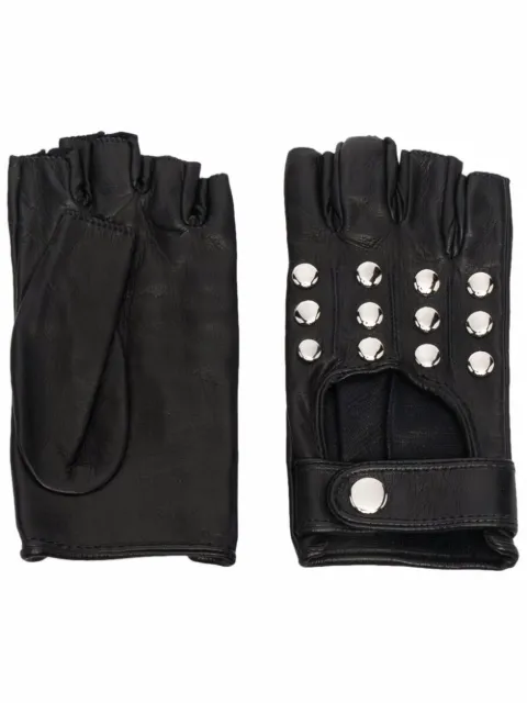 Manokhi silver-studded leather gloves 