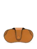 Valextra pebbled leather glasses case - Brown