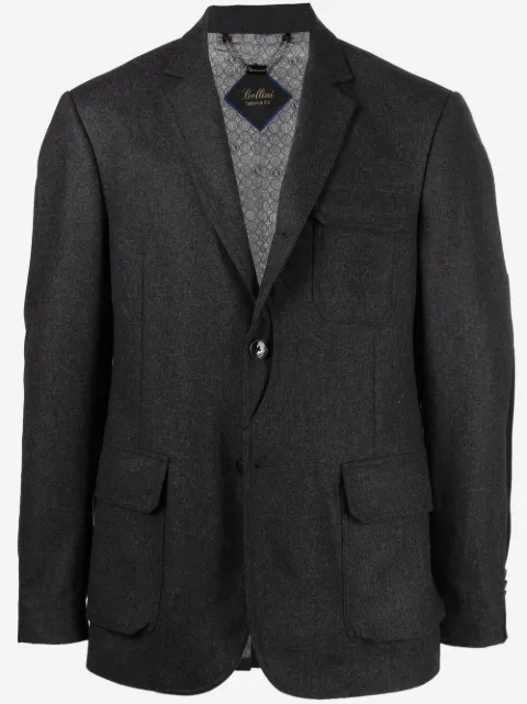 Billionaire embroidered-logo tailored blazer