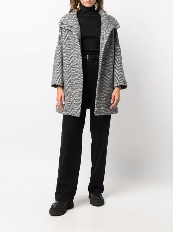 herno herringbone overcoat
