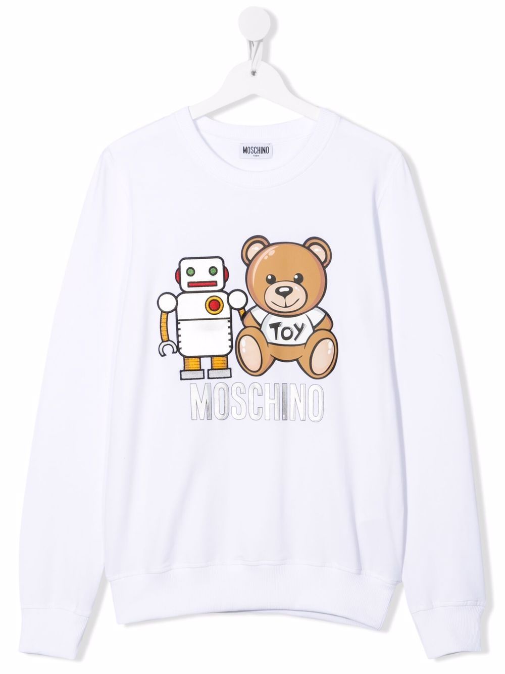 фото Moschino kids толстовка с принтом teddy bear