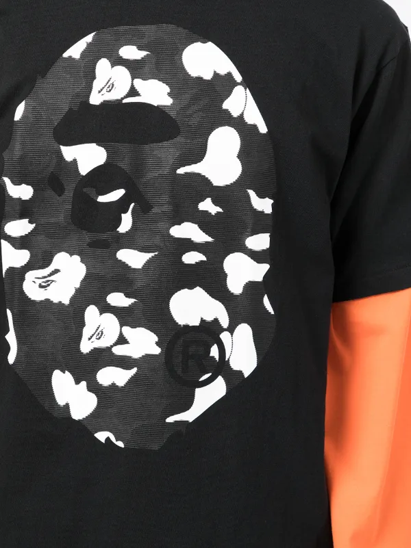 Shop A Bathing Ape Shark Camouflage Logo Print T Shirt With Express Delivery Farfetch