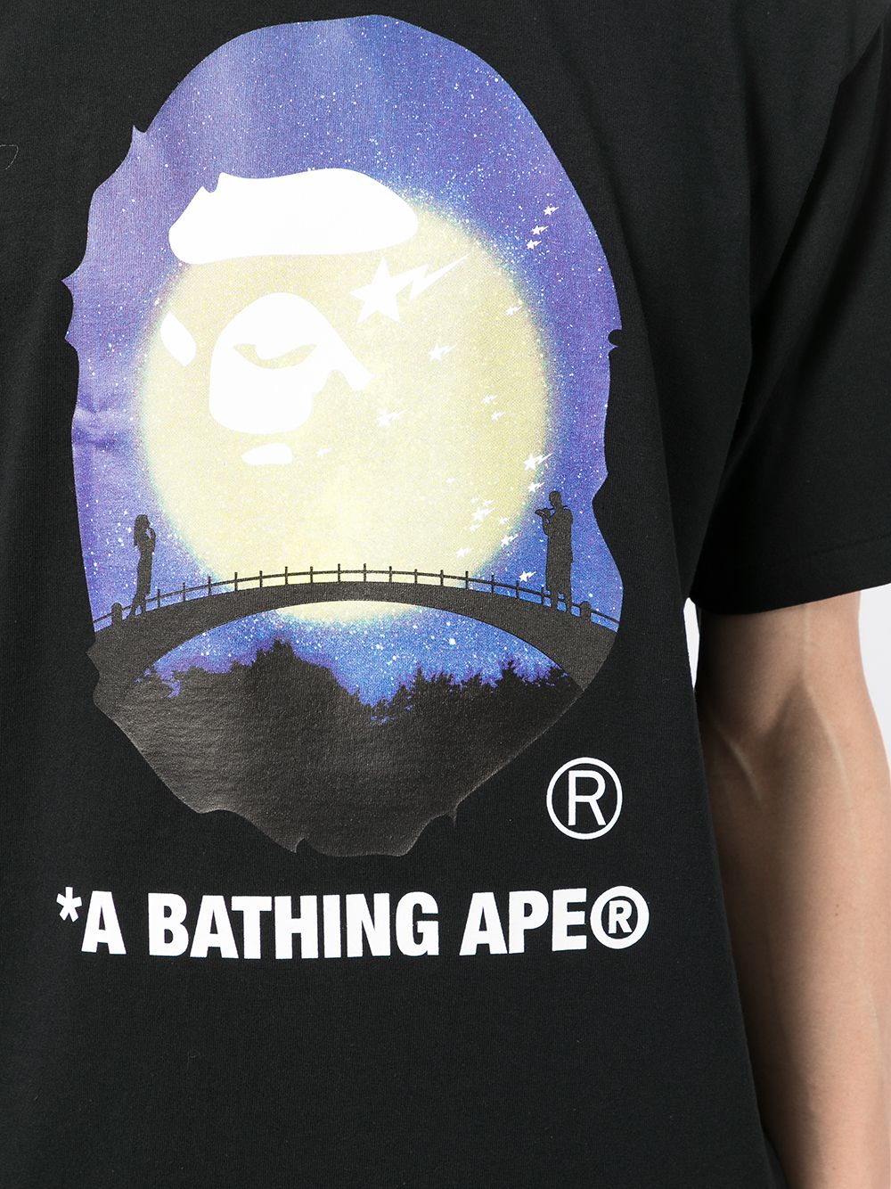 фото A bathing ape® футболка с графичным принтом