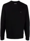 Emporio Armani logo-patch crew-neck sweatshirt - Black