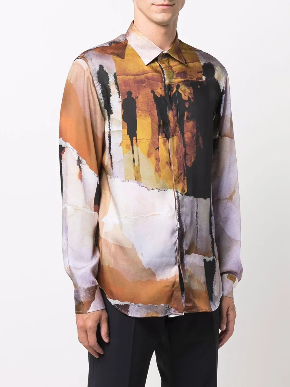 фото Emporio armani рубашка с графичным принтом