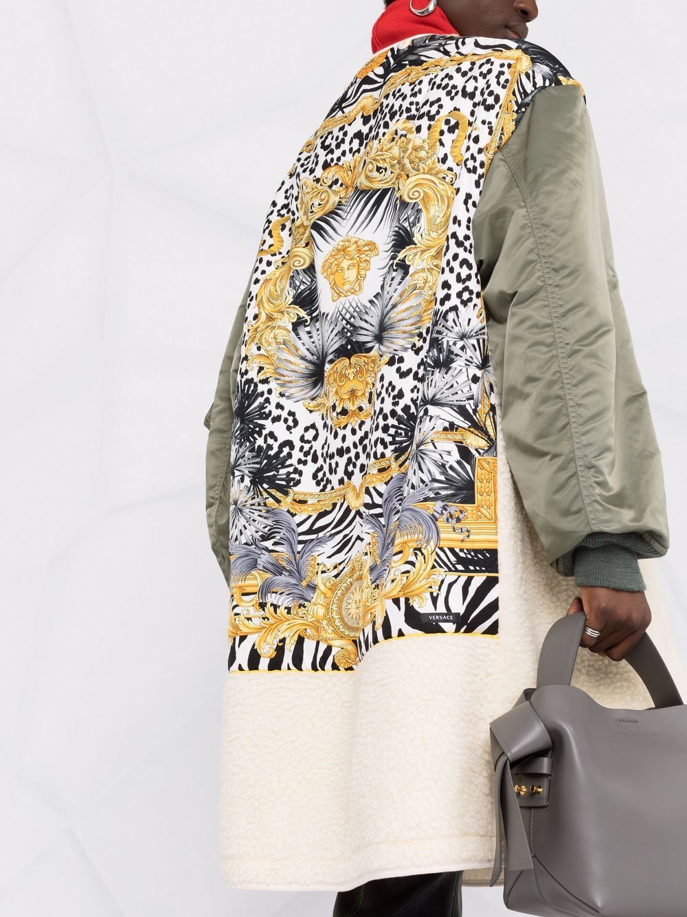 фото Junya watanabe пальто со вставками из коллаборации с versace