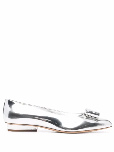 Ferragamo Viva bow ballerina shoes