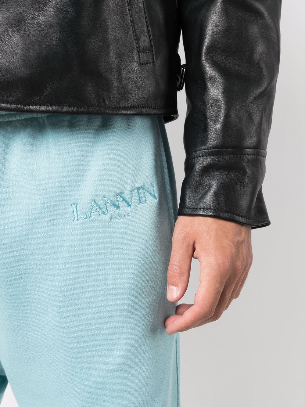 фото Lanvin спортивные брюки с вышитым логотипом