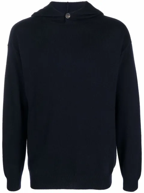 Malo knitted pullover hoodie