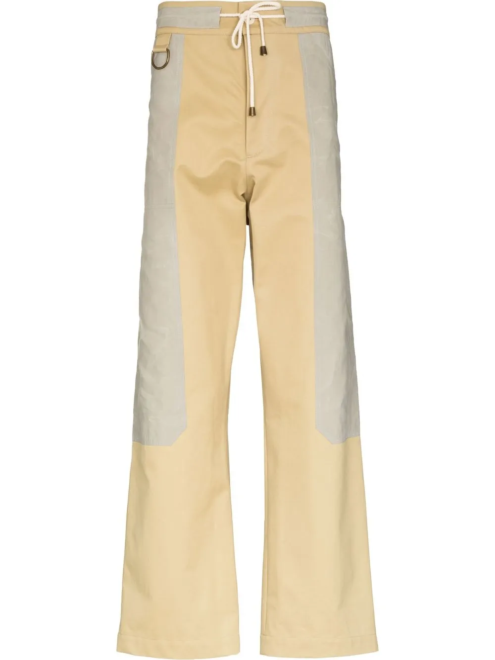 

Nicholas Daley panelled straight-leg jeans - Neutrals