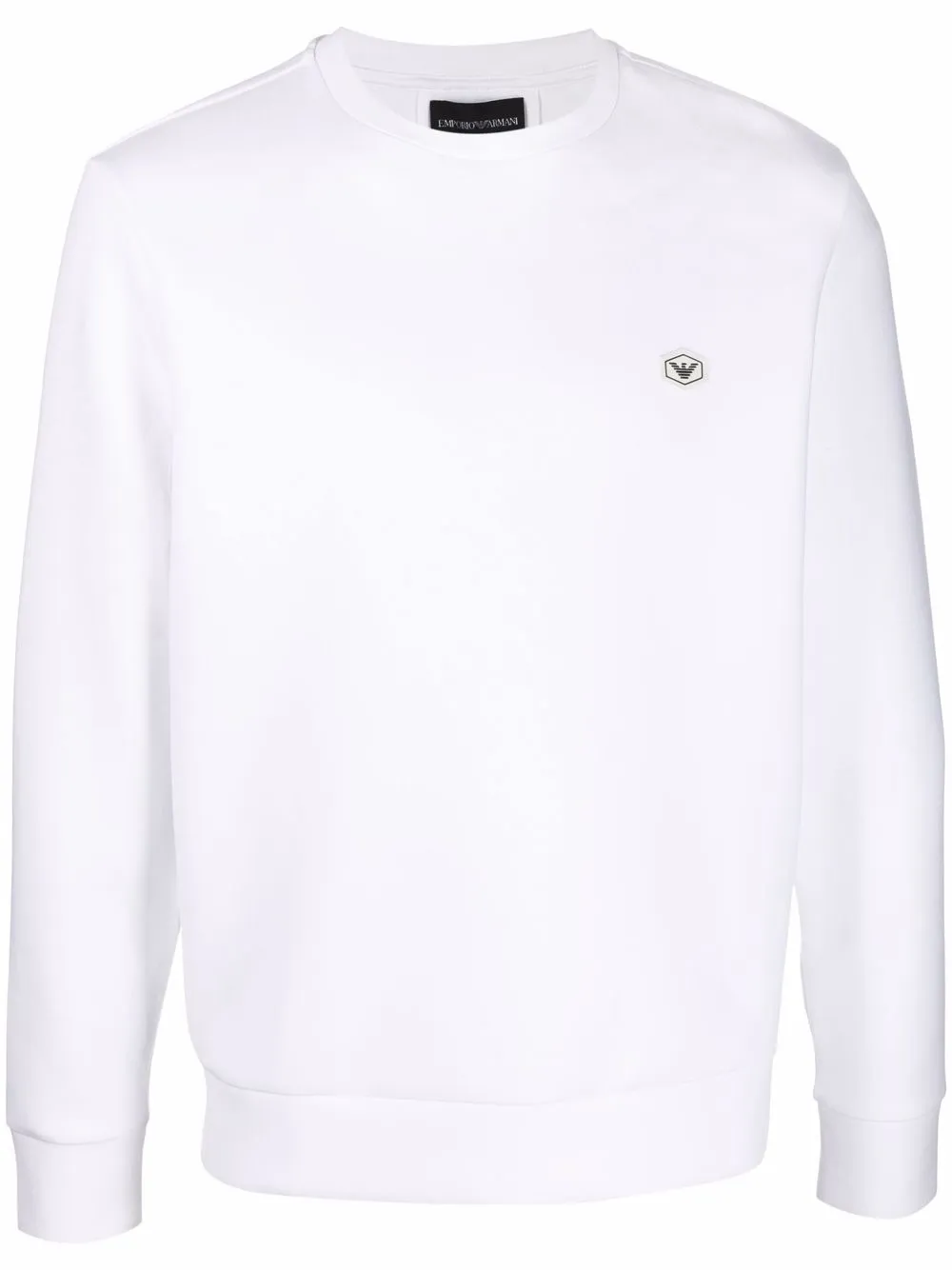 Emporio Armani logo-patch crew-neck sweatshirt Men