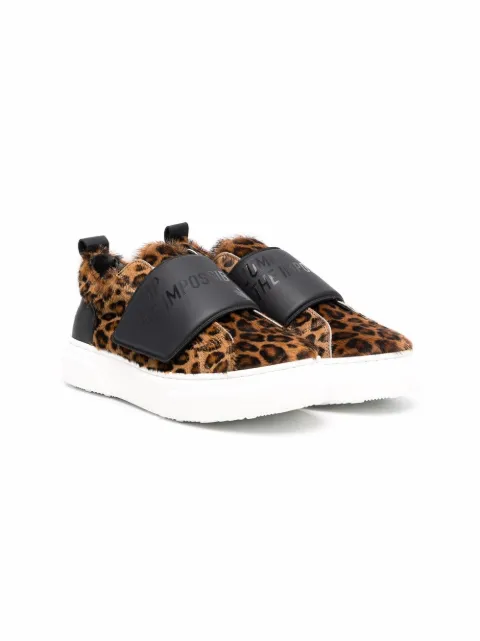 DSQUARED2 KIDS leaopard-print slip-on sneakers