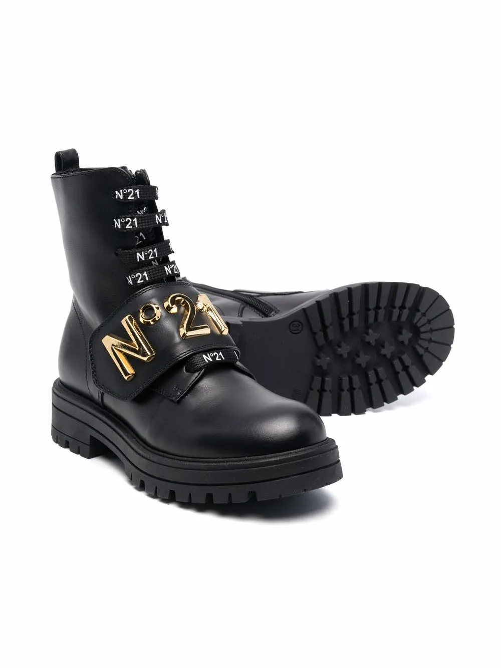 фото Nº21 kids lettering logo ankle boots