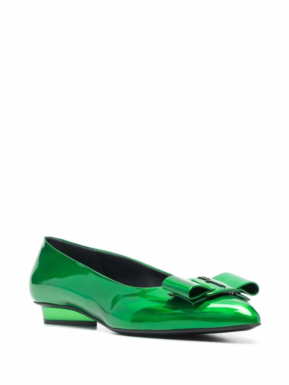 Ferragamo Viva ballerina's met strik Groen