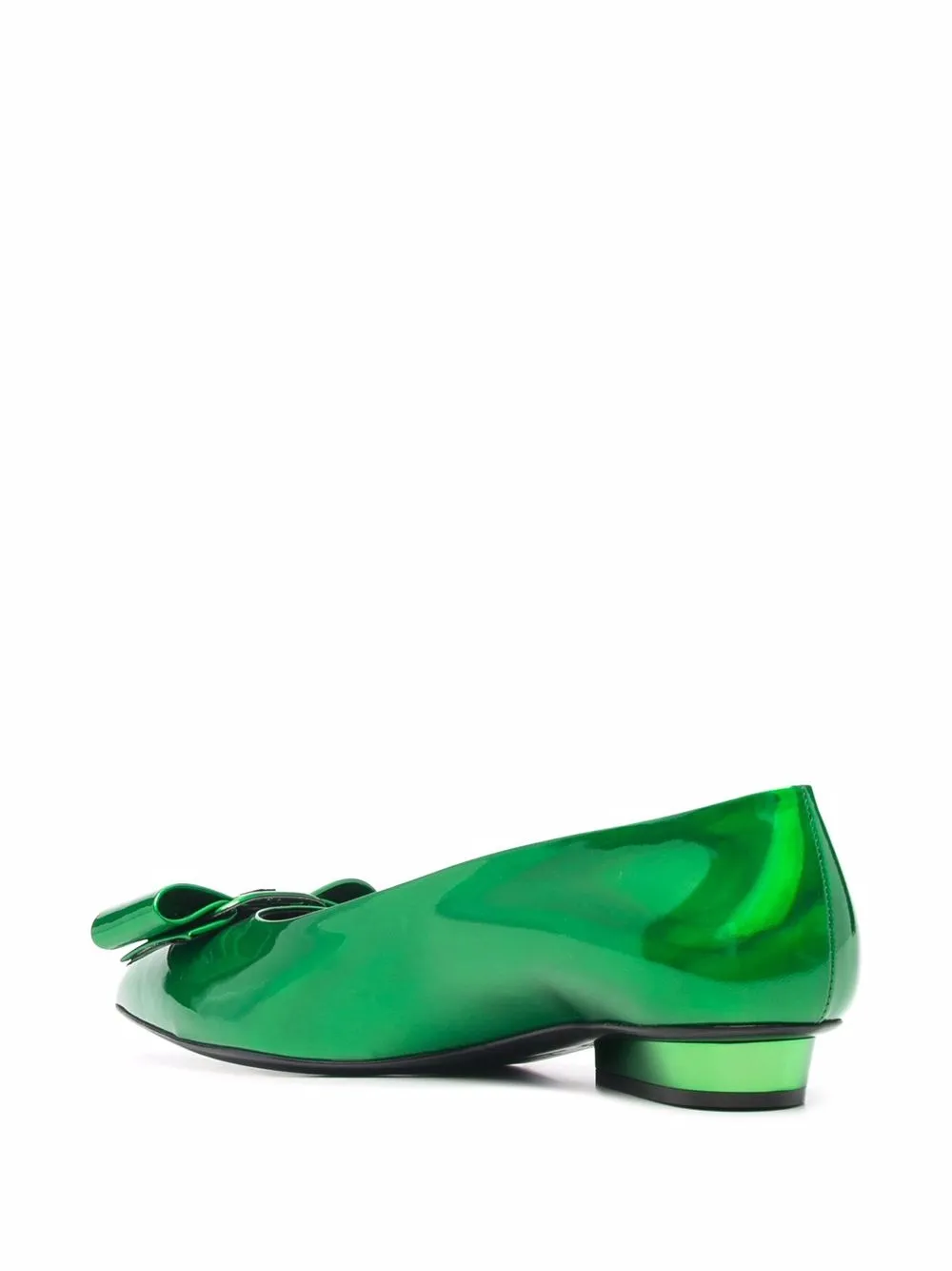 Ferragamo Viva ballerina's met strik Groen
