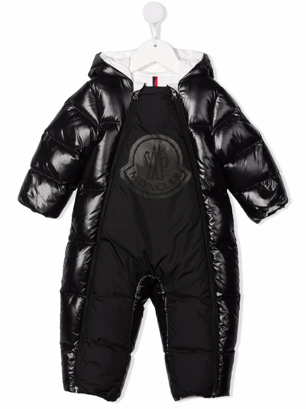 фото Moncler enfant дутый комбинезон с логотипом