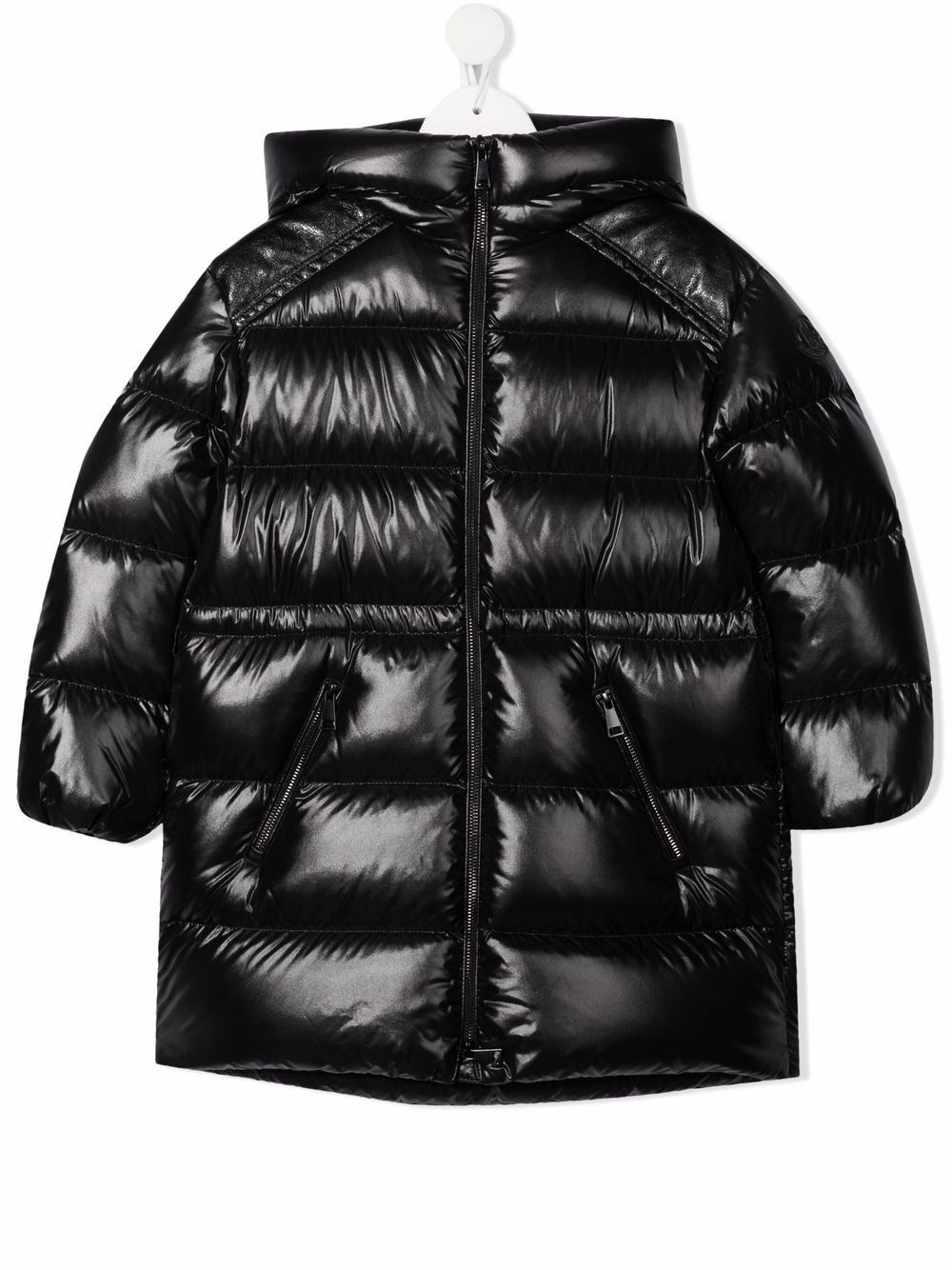 фото Moncler enfant длинный пуховик