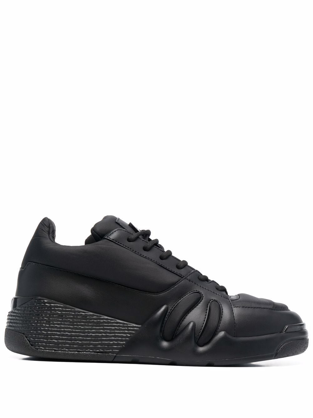 Giuseppe Zanotti Chunky Low-top Leather Sneakers In 黑色