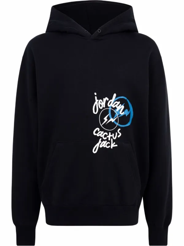 Travis Scott x Jordan x Fragment Hoodie | Black | FARFETCH KW