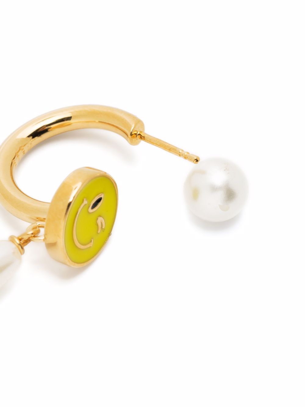 фото Safsafu pearl-embellishment hoop earrings