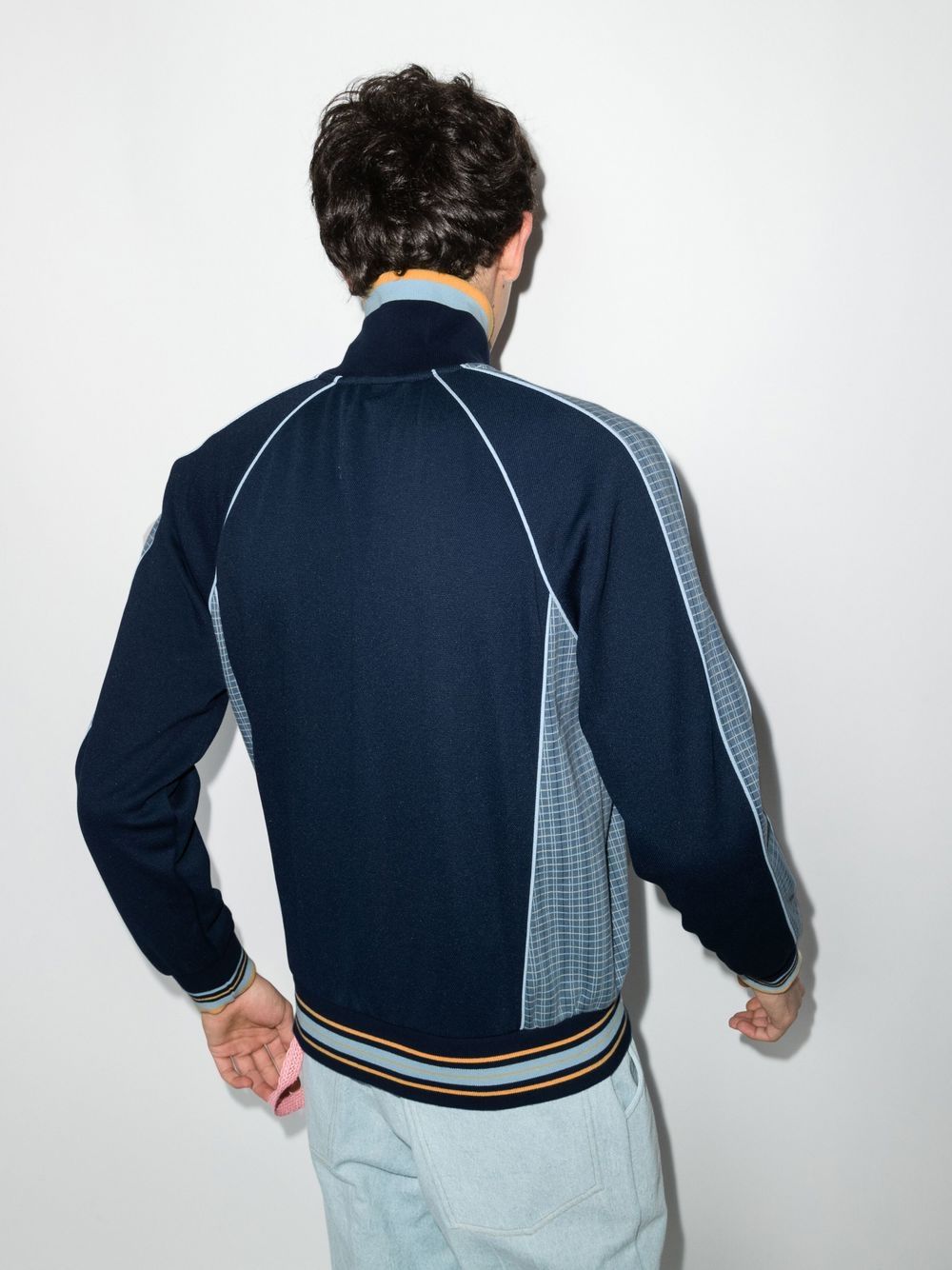 Shop Nicholas Daley Colour-block Track Jacket In Blue