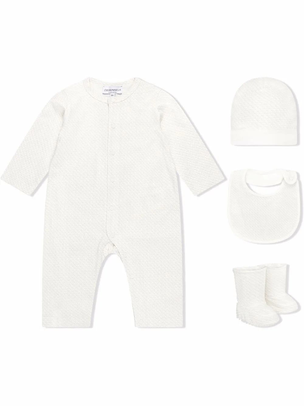 

Emporio Armani Kids pack de mameluco tejido - Neutro