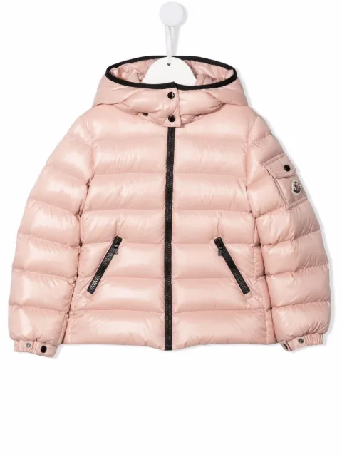 Moncler Enfant chamarra capitonada con ribetes en contraste