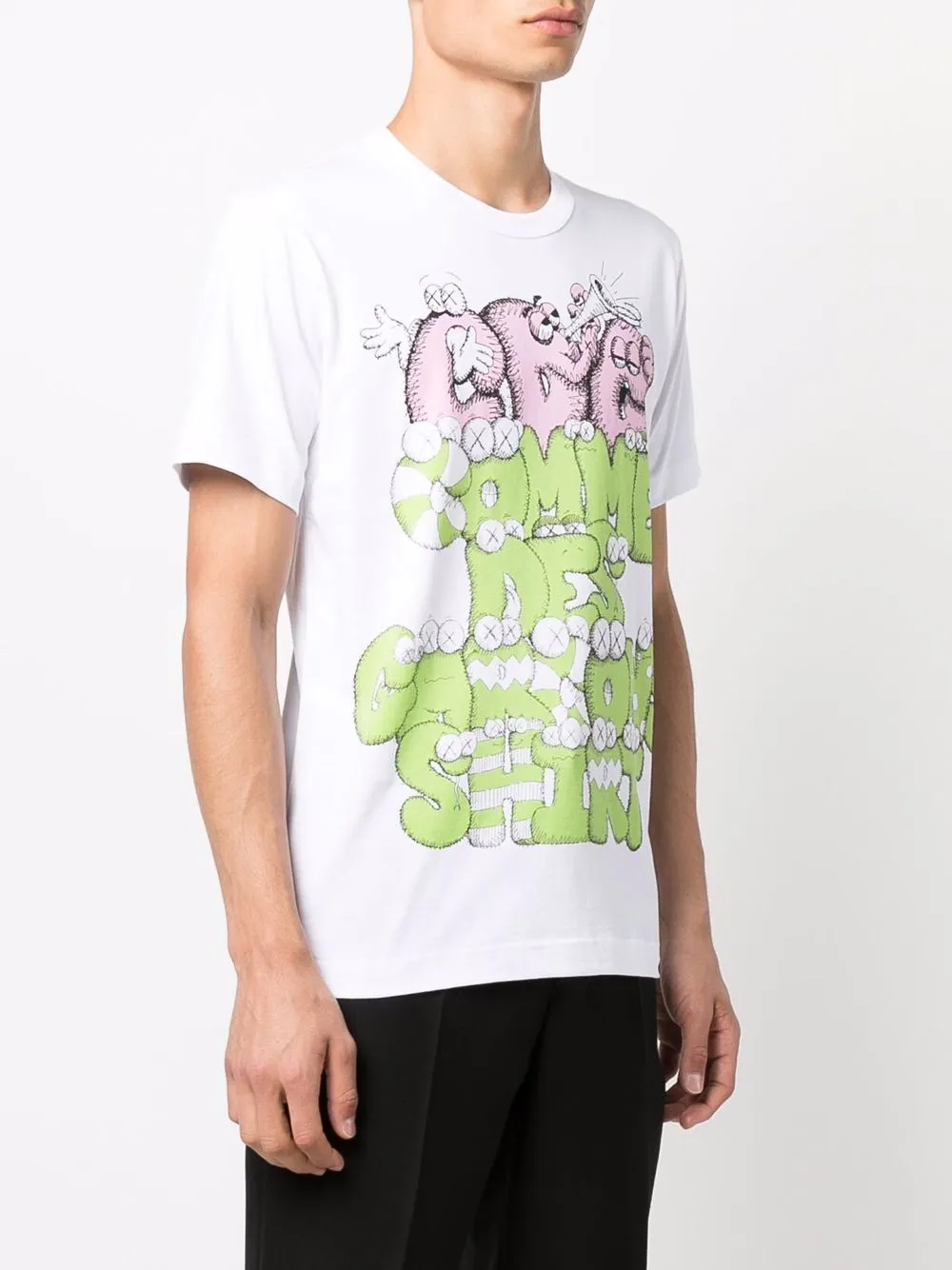 фото Comme des garçons shirt футболка с графичным принтом из коллаборации с kaws