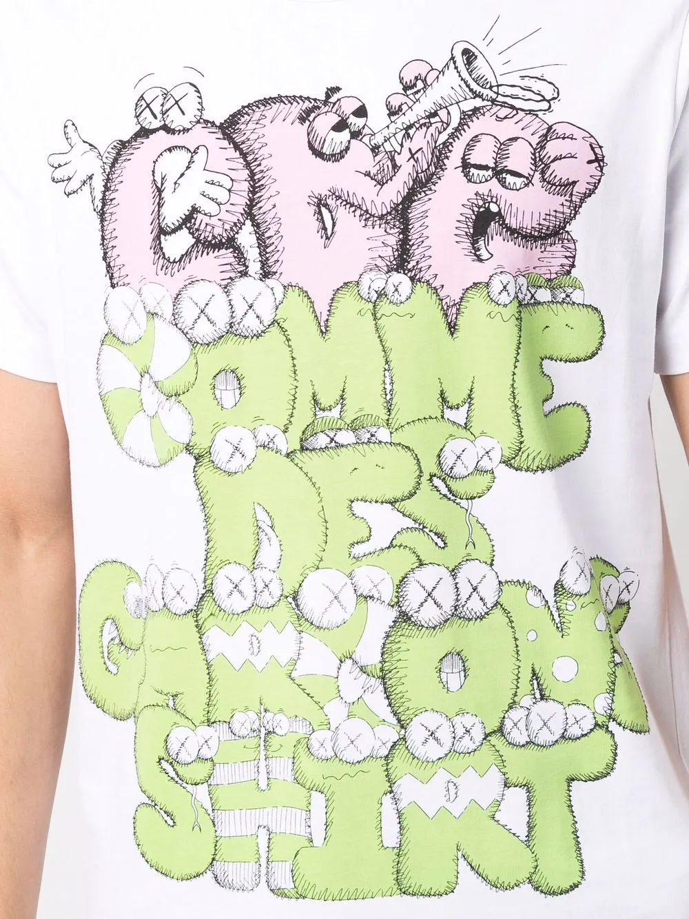 фото Comme des garçons shirt футболка с графичным принтом из коллаборации с kaws