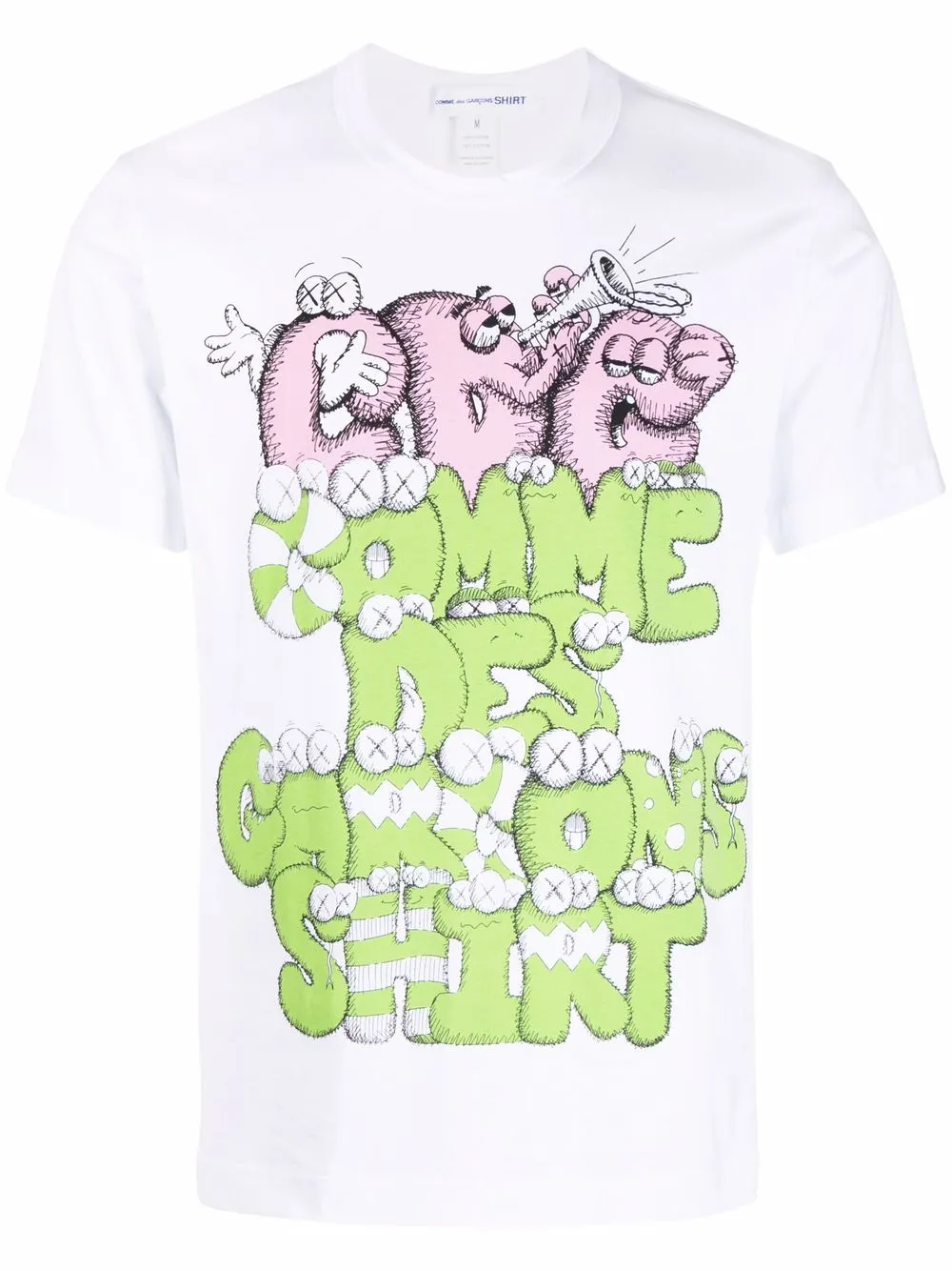 фото Comme des garçons shirt футболка с графичным принтом из коллаборации с kaws