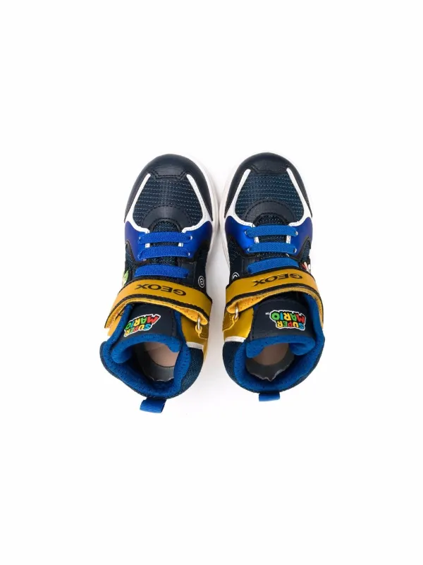 Geox Kids Super Mario Colour Block hi-top Sneakers - Farfetch