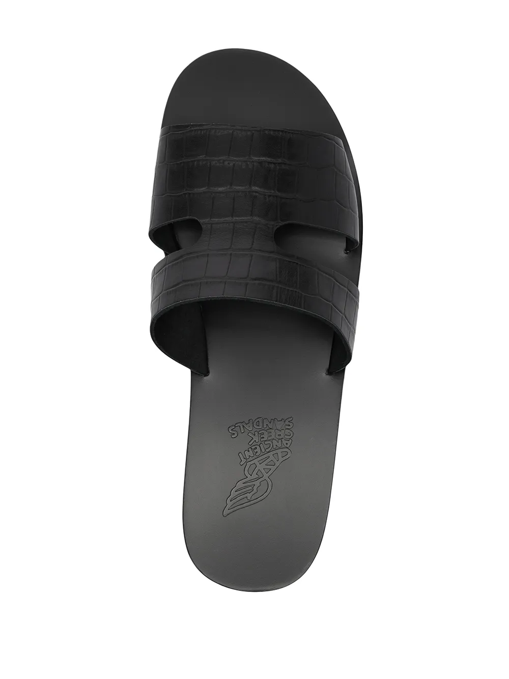 фото Ancient greek sandals сандалии с тиснением под крокодила