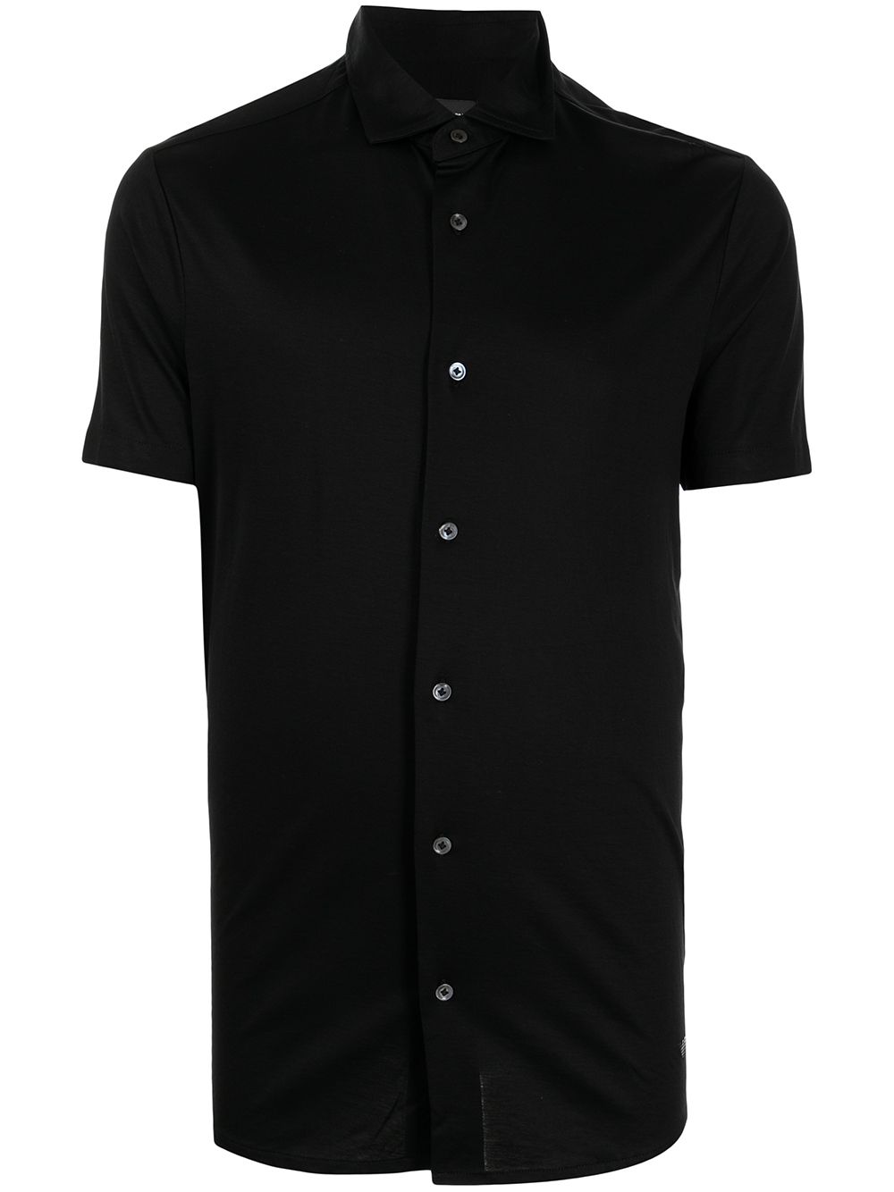 

Emporio Armani camisa con placa del logo - Negro