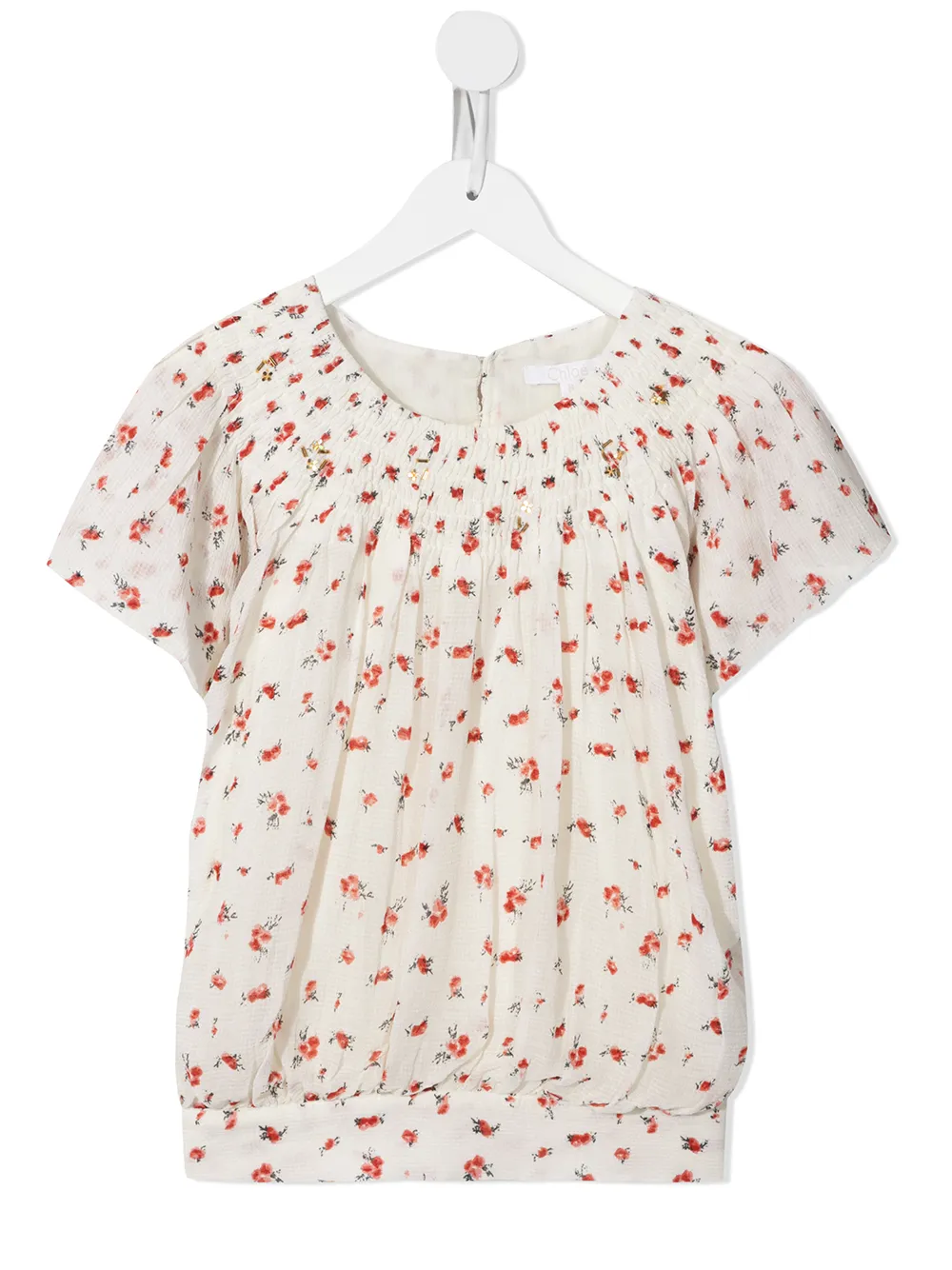 

Chloé Kids blusa con estampado floral - Neutro