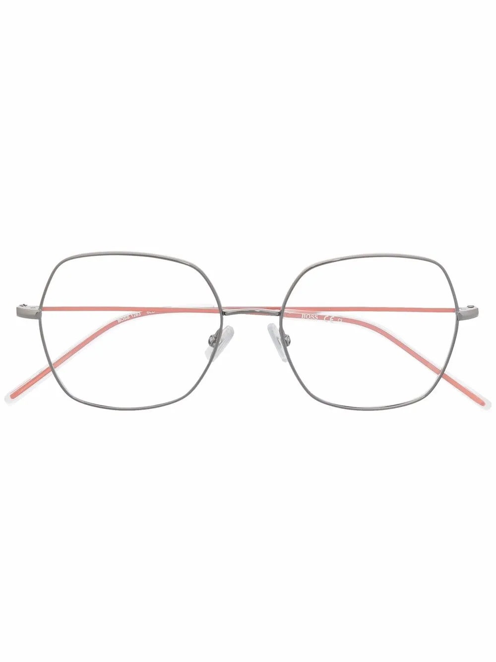 boss lunettes de vue à monture oversize - argent