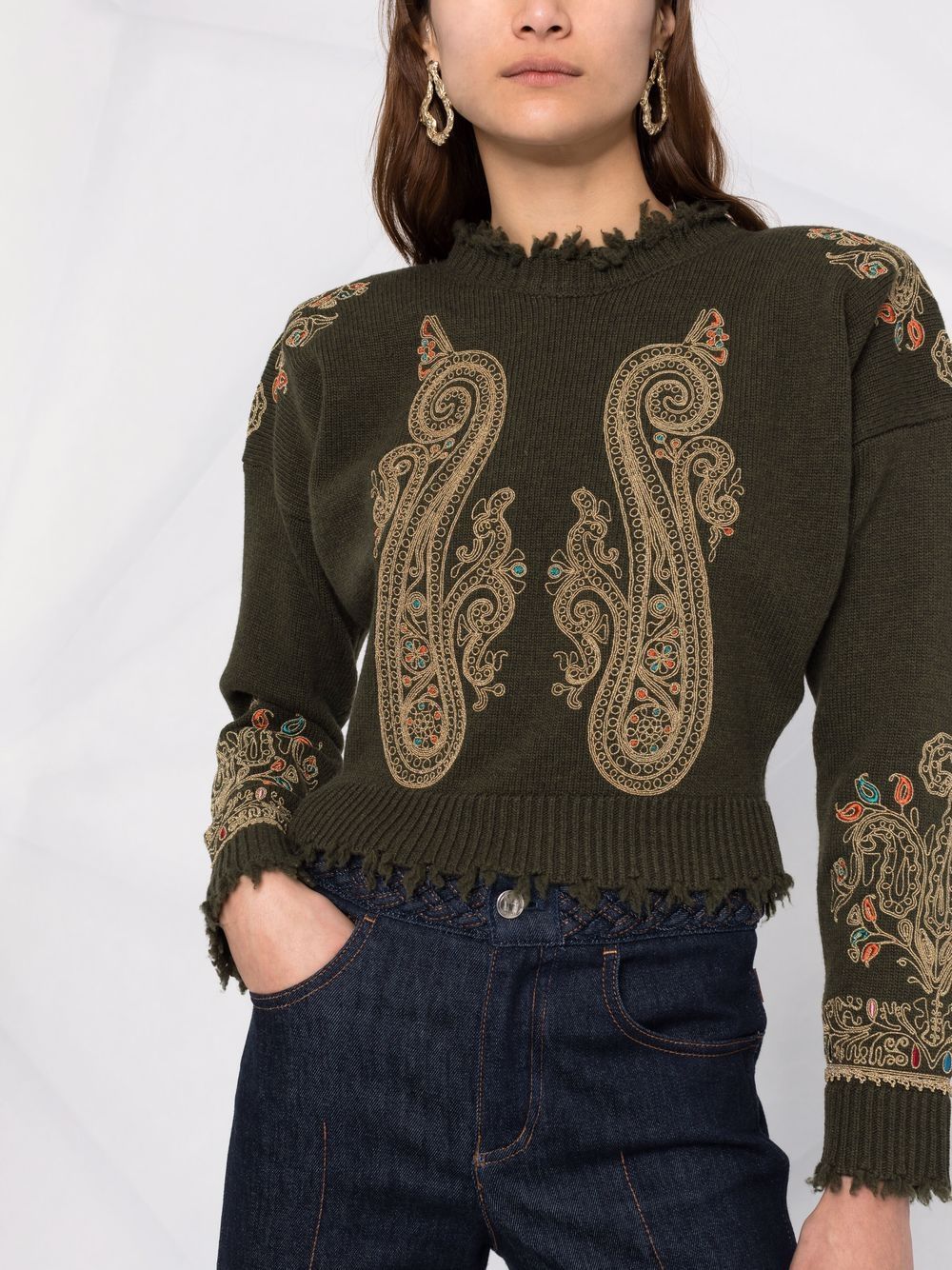 ETRO Maglie embroidered knit jumper Women