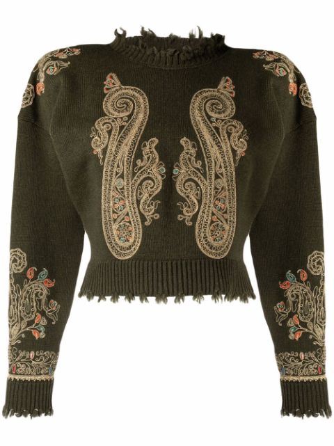 ETRO Maglie embroidered knit jumper Women