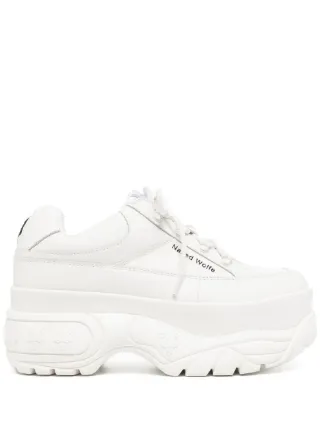 NAKED WOLFE Sporty Platform lace-up Sneakers | White | FARFETCH