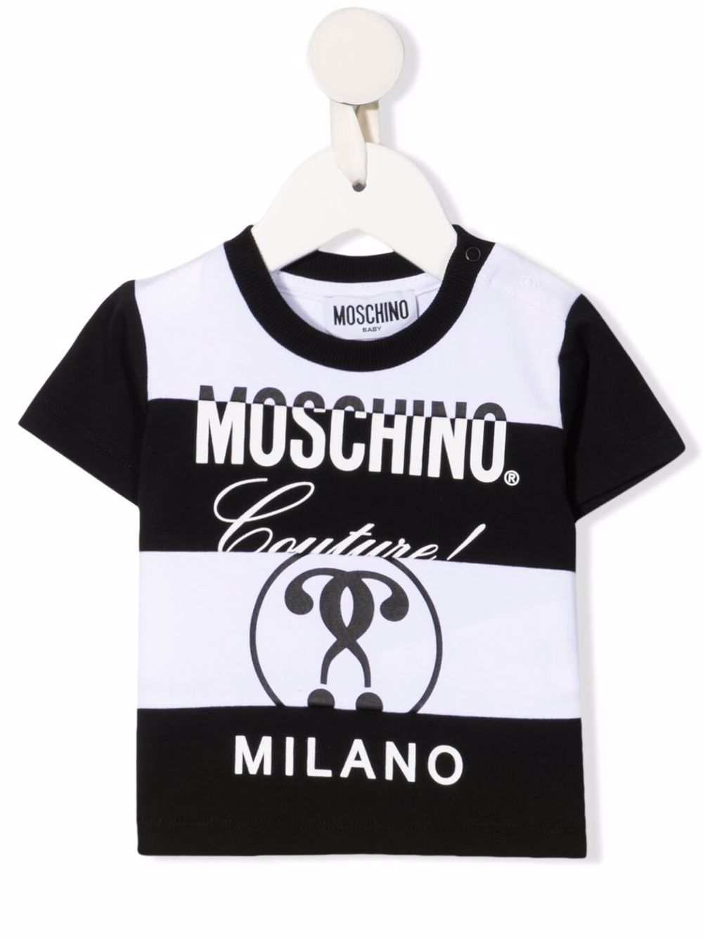 фото Moschino kids футболка в полоску с логотипом