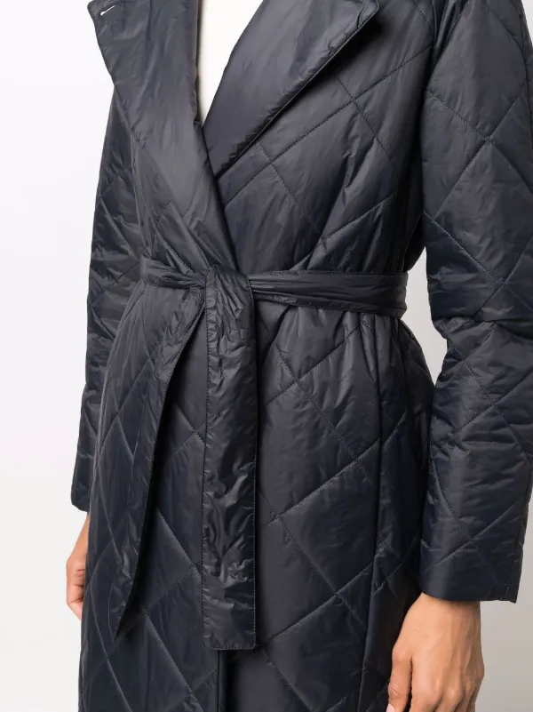 quilted wrap coat