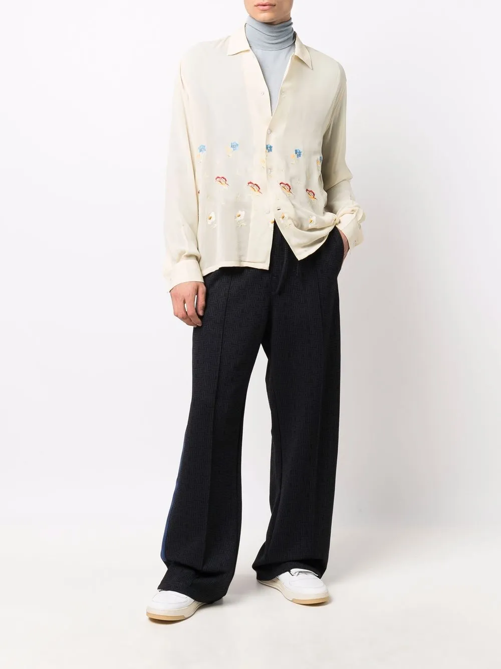 фото Lanvin жаккардовые спортивные брюки jl maze